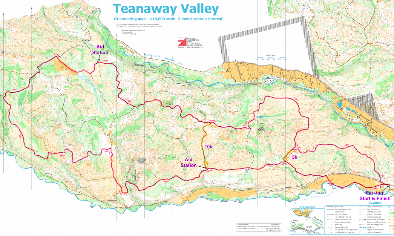 Small Teanaway Course Map