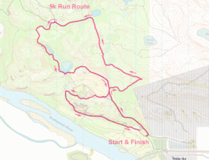 Lord Hill Pie High Trail Run 5k course map