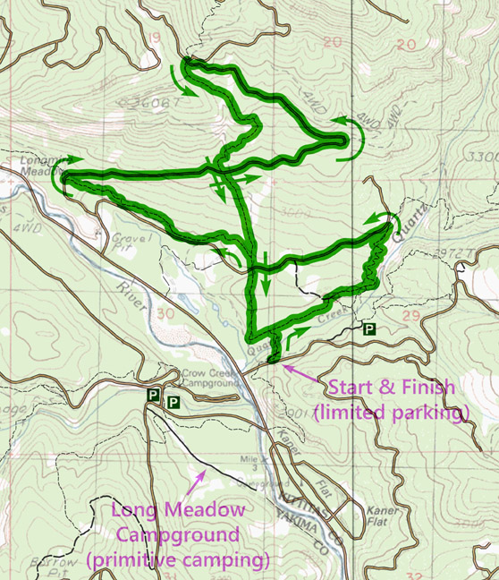 Quartz Mountain Trail Run 6-mile route map